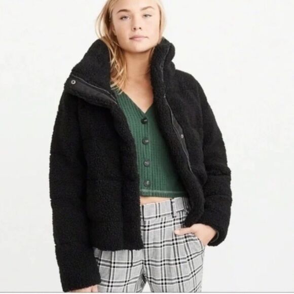 Abercrombie & Fitch Teddy Bear Sherpa Jacket - Picture 3 of 10